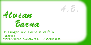 alvian barna business card